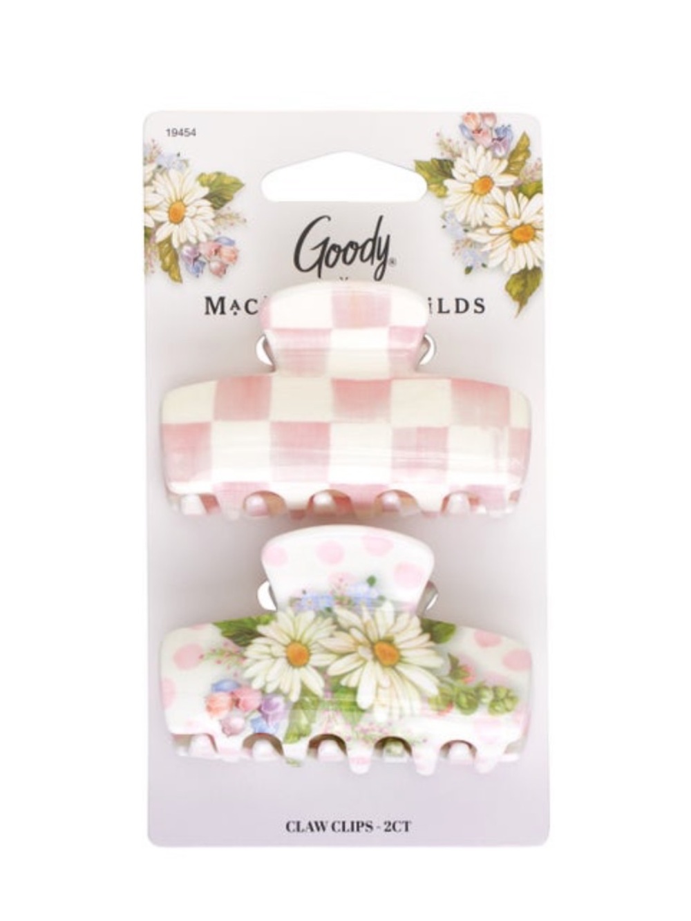 💕💕Brand new GOODY x Mackenzie Childs PINK MEDIUM CLAW CLIPS - SET OF 2💕💕